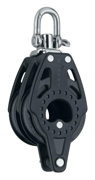 Harken 75mm Double Block — Swivel, Becket