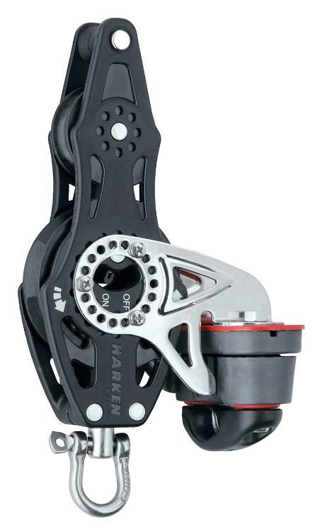 Harken 57mm Fiddle Ratchet Block — Swivel, Becket, Cam Cleat