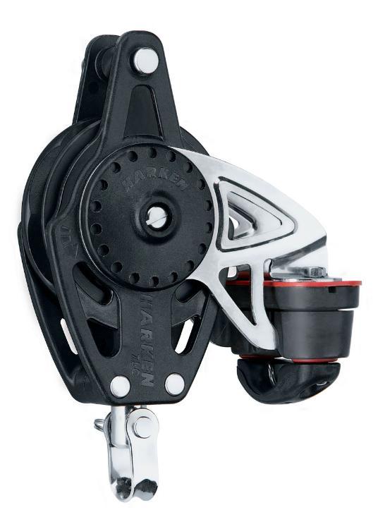 Harken 75mm Ratchamatic Block — Swivel, Becket, Cam Cleat