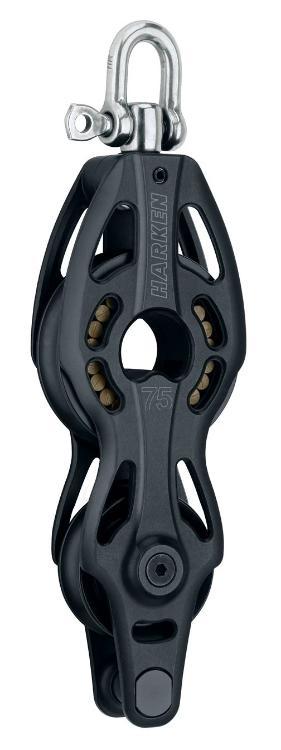 Harken 75mm Spriddle Block — Swivel, Becket