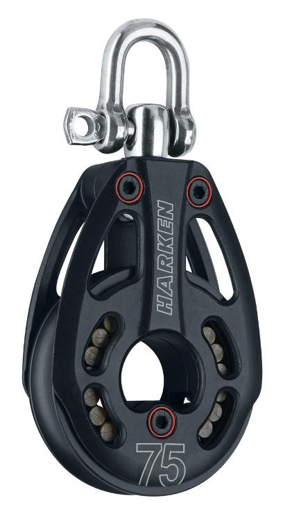 Harken 75mm Aluminum Low-Load Block — Swivel