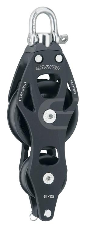 Harken 45mm Aluminum Element Fiddle Block — Swivel, Becket