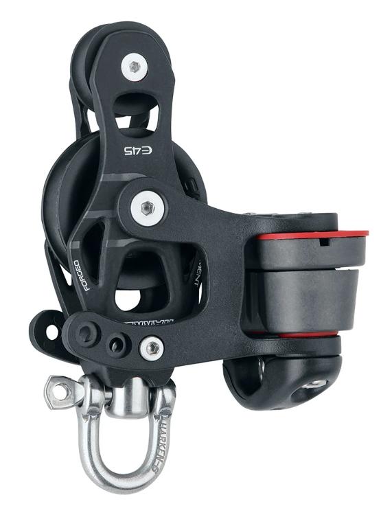 Harken 45mm Aluminum Element Fiddle Block — Swivel, Cam Cleat