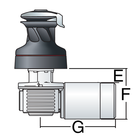 Harken 40 Electric Self-Tailing Radial Chrome Winch — Chrome