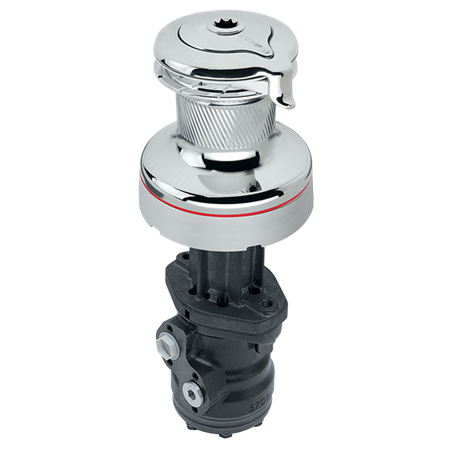 Harken 70 Hydraulic Self-Tailing Radial All-Chrome Winch — 2 Speed, Vertical