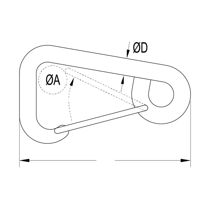 Ronstan 2 3/8" (60mm) Carbine Snap Hook