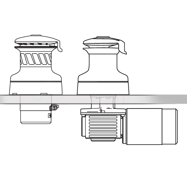 Harken 900 Electric UniPower Self-Tailing Radial Aluminum Winch