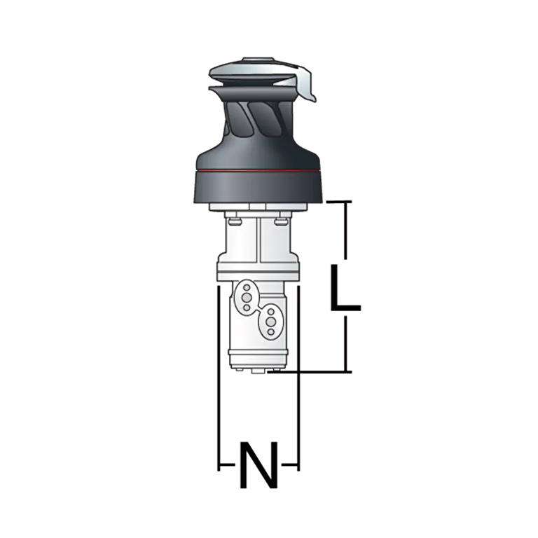 Harken 60 Hydraulic Self-Tailing Radial Bronze Winch — 2 Speed, Vertical