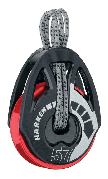 Harken 57mm T2™ Soft-Attach Ratchamatic® Block w/ Red Sheave
