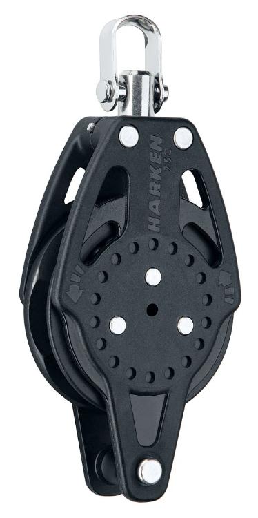 Harken 75mm Ratchamatic Block — Swivel, Becket