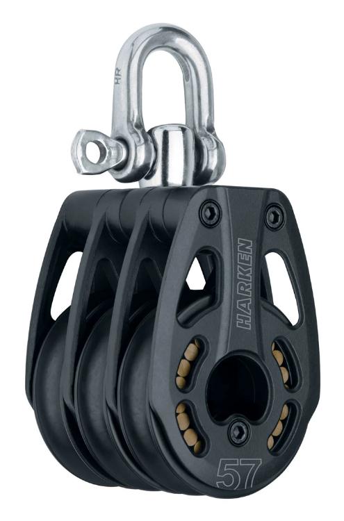 Harken 57mm Aluminum Triple Block — Swivel