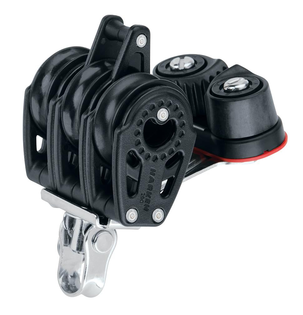 Harken 29mm Triple Block — Becket, Cam Cleat