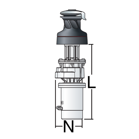 Harken 70 Electric Self-Tailing Radial Bronze Winch — 3 Speed