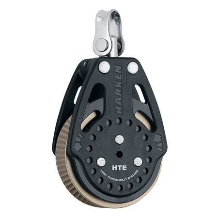Harken 57mm Ratchamatic® HTE Block — Swivel, 1.5x Grip