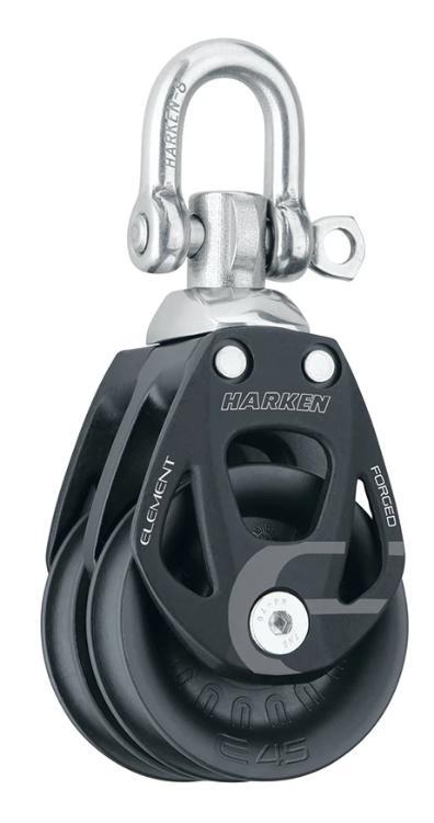 Harken 45mm Aluminum Element Double Block — Swivel