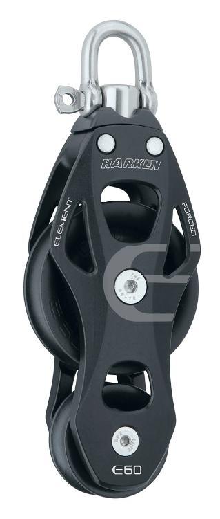 Harken 60mm Aluminum Element Fiddle Block — Swivel