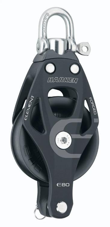 Harken 80mm Aluminum Element Block — Swivel, Becket