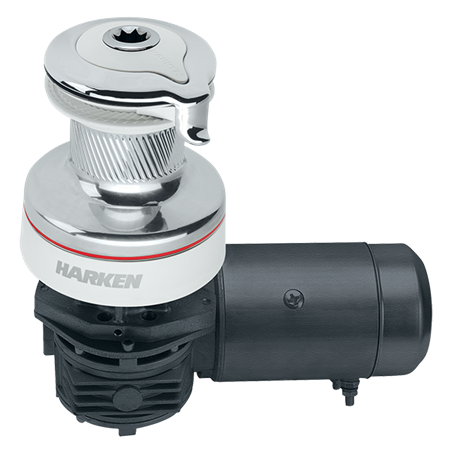 Harken #35 2 Speed Electric Self-Tailing Radial Winch - Chrome with White Trim