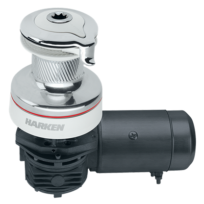 Harken 60 3 Speed Electric Self-Tailing Radial Winch - Chrome with White Trim