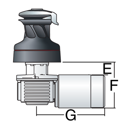 Harken 40 Electric Self-Tailing Radial Chrome Winch — Chrome