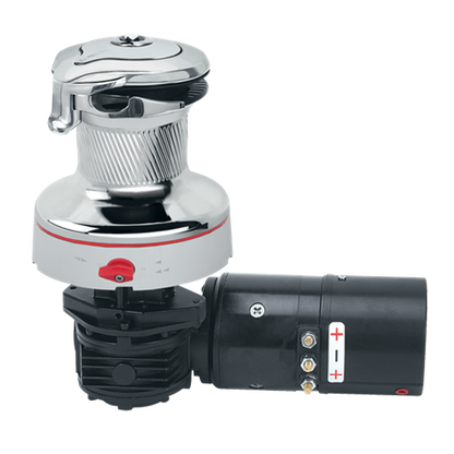Harken 46 Electric Self-Tailing Rewind Radial Winch - Reverse Speed - All Chrome