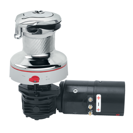 Harken 46 Electric Self-Tailing Rewind Radial Winch - Reverse Speed - All Chrome