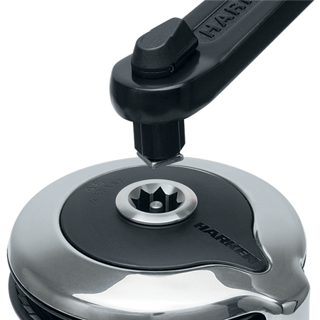 Harken 40 Electric Self-Tailing Rewind™ Radial Chrome Winch — Reverse Speed