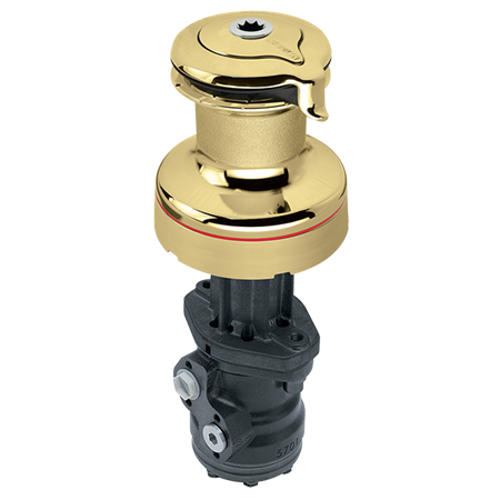 Harken 70 Hydraulic Self-Tailing Radial Bronze Winch — 3 Speed, Vertical