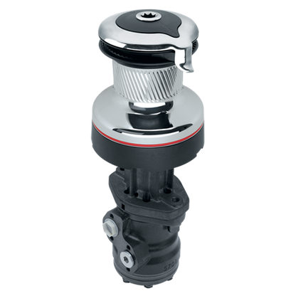 Harken 60 Hydraulic Self-Tailing Radial Chrome Winch — 2 Speed, Vertical