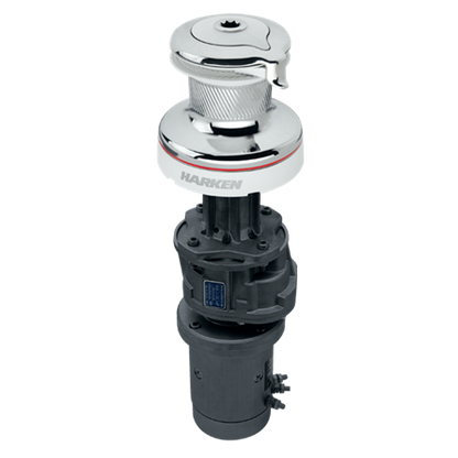 Harken 70 2 Speed Electric Self-Tailing Radial Winch - Chrome with White Trim