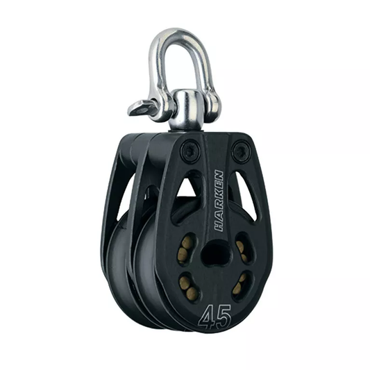 HARKEN 45 mm Aluminum Double Block — Swivel