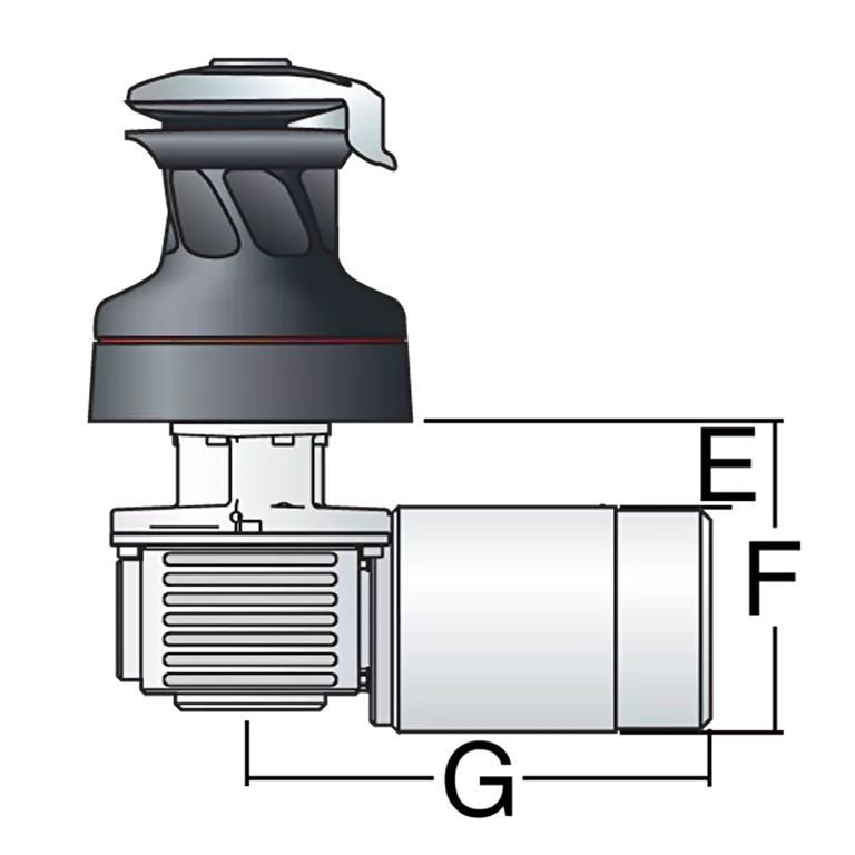 Harken 60 Electric Self-Tailing Radial Aluminum Winch — 3 Speed