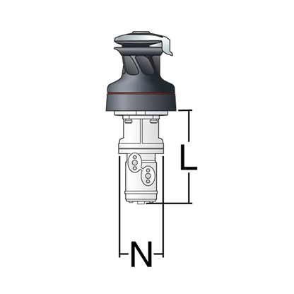 Harken 60 Hydraulic Self-Tailing Radial Bronze Winch — 2 Speed, Vertical